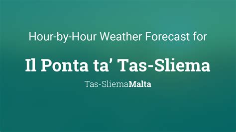 weather sliema malta hourly.